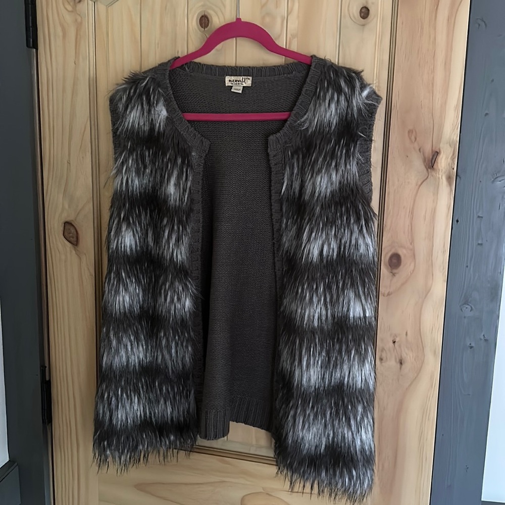 One world Faux Fur knitted (back) Vest